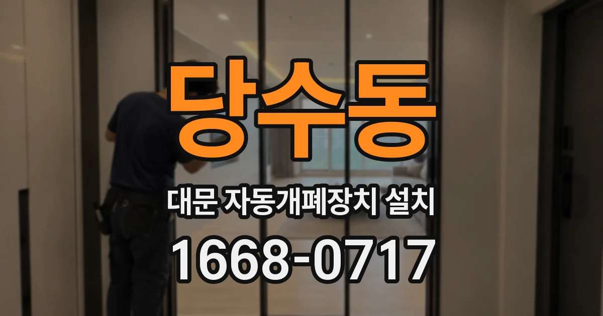 당수동 대문 자동개폐장치 설치