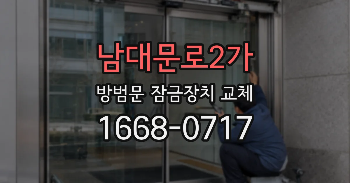 남대문로2가 방범문 잠금장치 교체