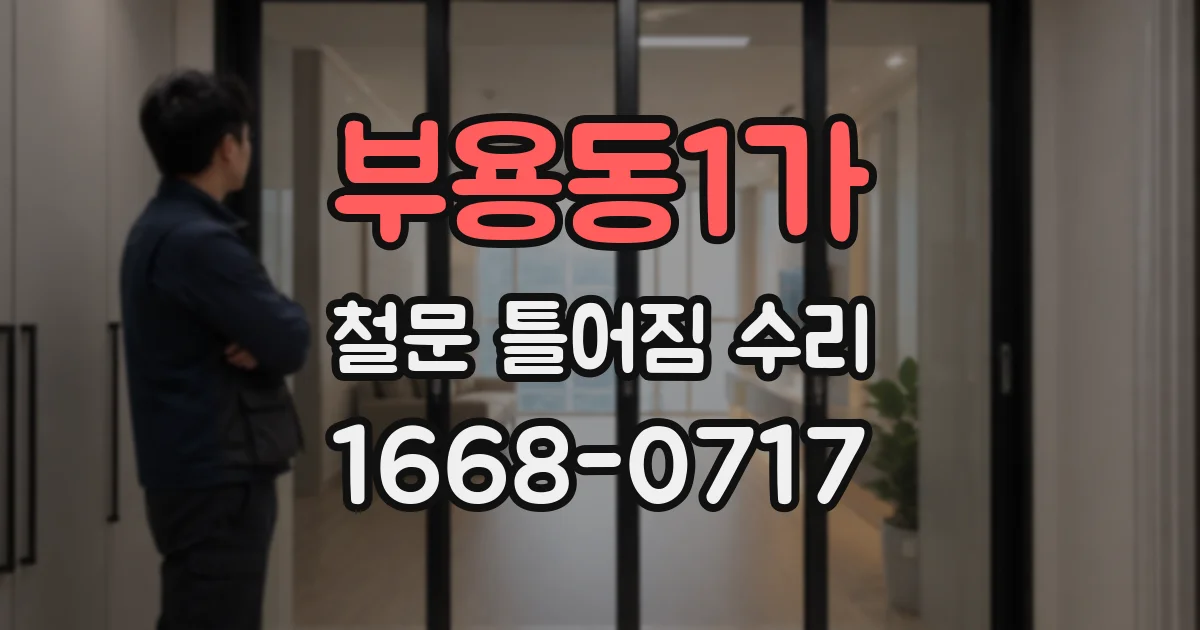 부용동1가 철문 틀어짐 수리