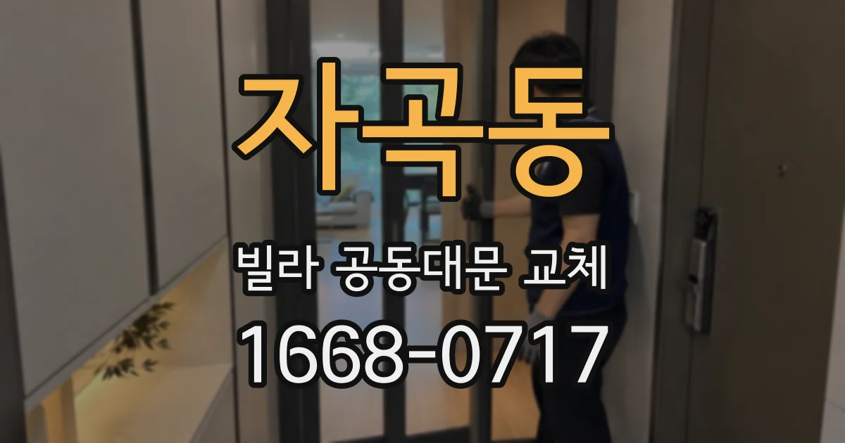 자곡동 빌라 공동대문 교체