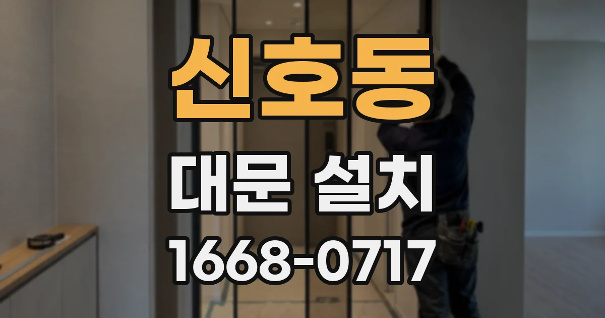 신호동 대문 설치