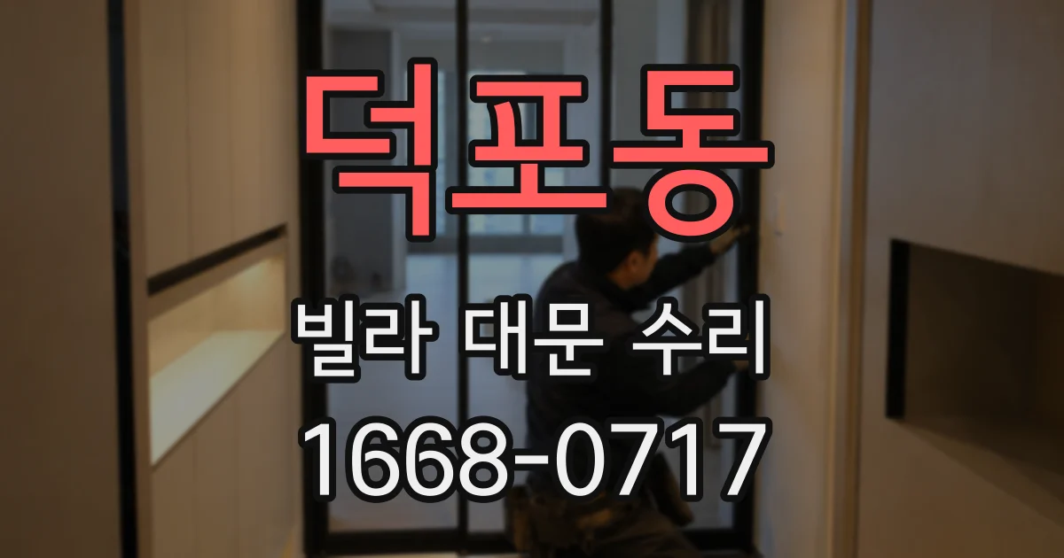 덕포동 빌라 대문 수리