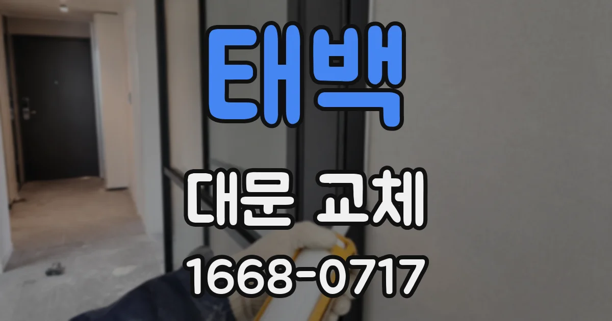 태백 대문 교체