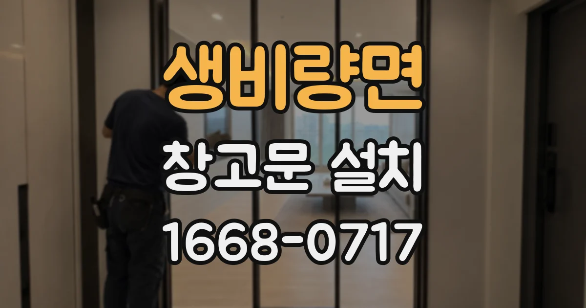 생비량면 창고문 설치