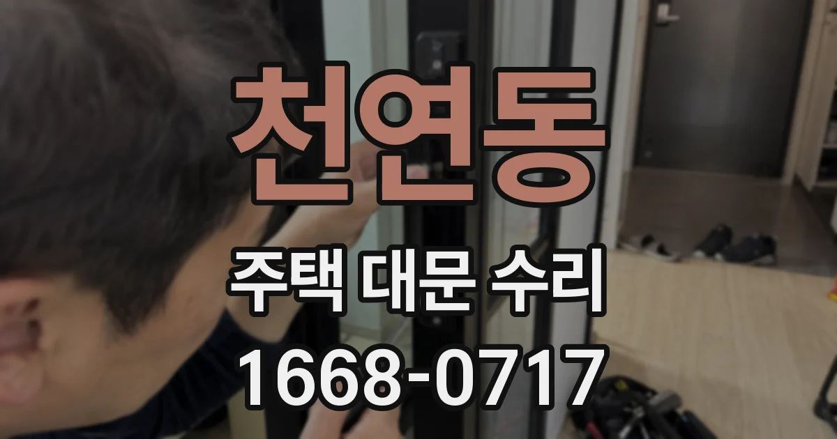 천연동 주택 대문 수리