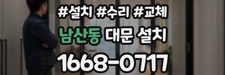 남산동 대문 설치