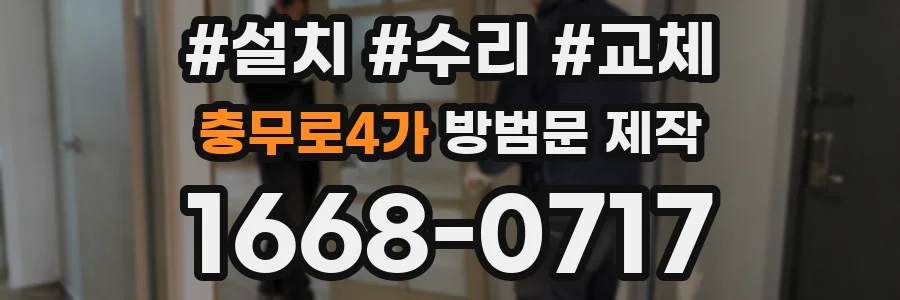 충무로4가 방범문 제작
