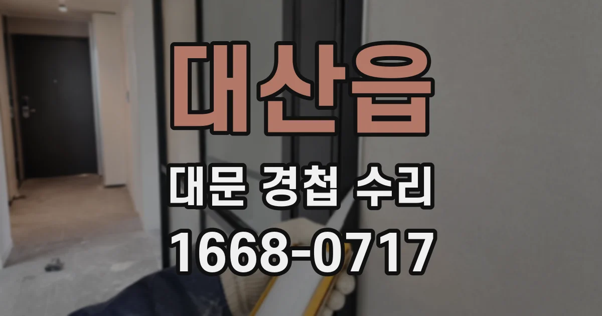 대산읍 대문 경첩 수리