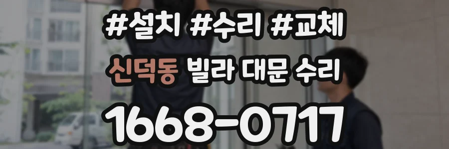 신덕동 빌라 대문 수리