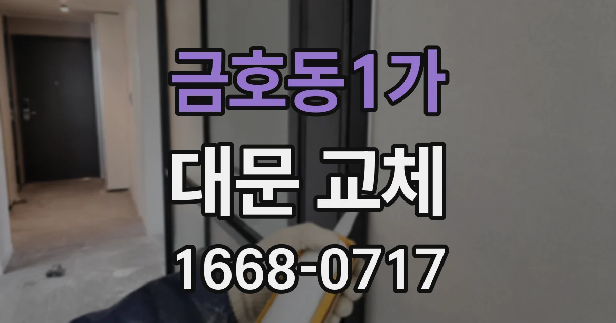 금호동1가 대문 교체