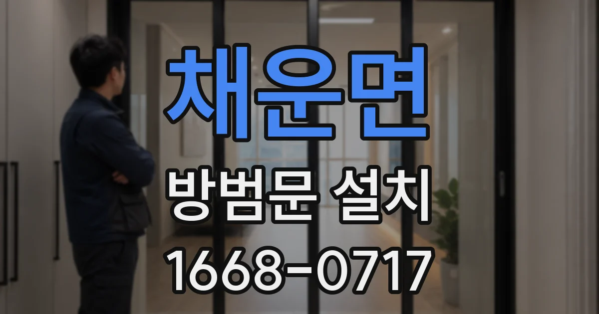 채운면 방범문 설치