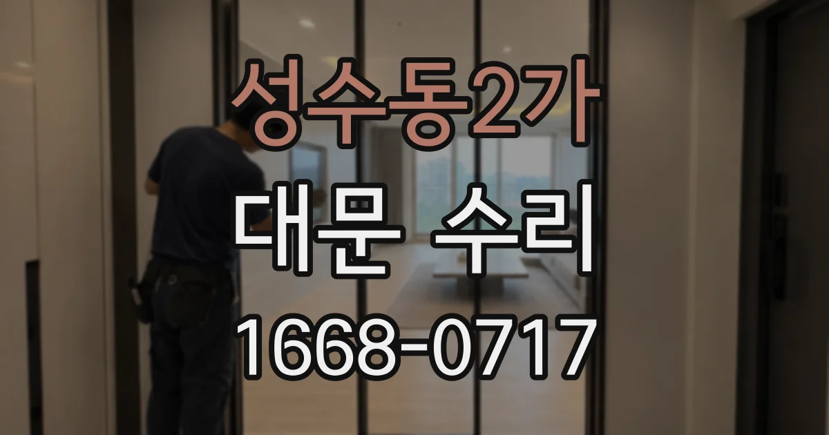 성수동2가 대문 수리