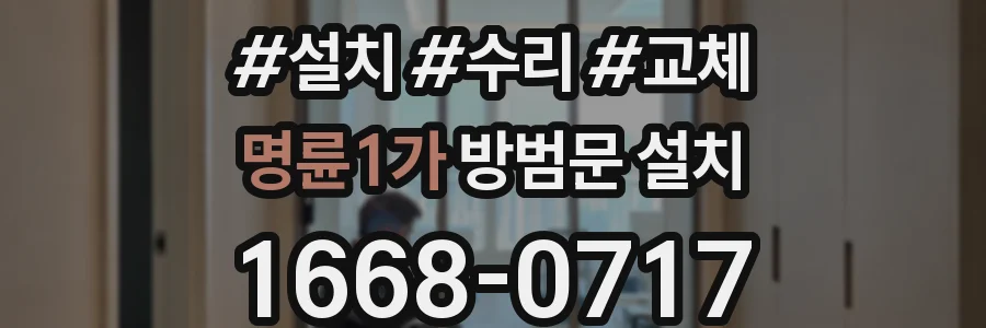 명륜1가 방범문 설치