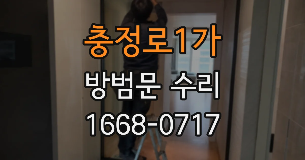 충정로1가 방범문 수리