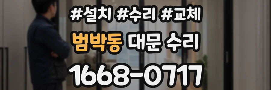 범박동 대문 수리