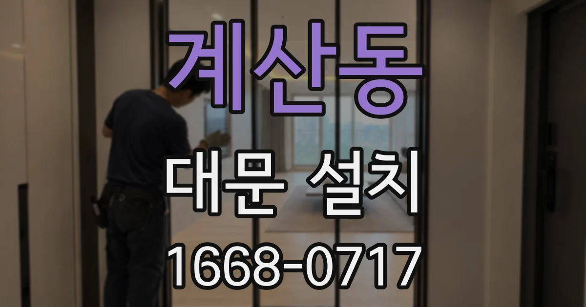 계산동 대문 설치