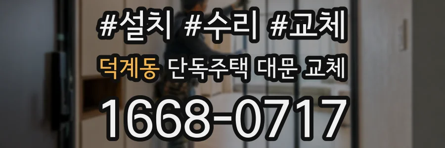 덕계동 단독주택 대문 교체