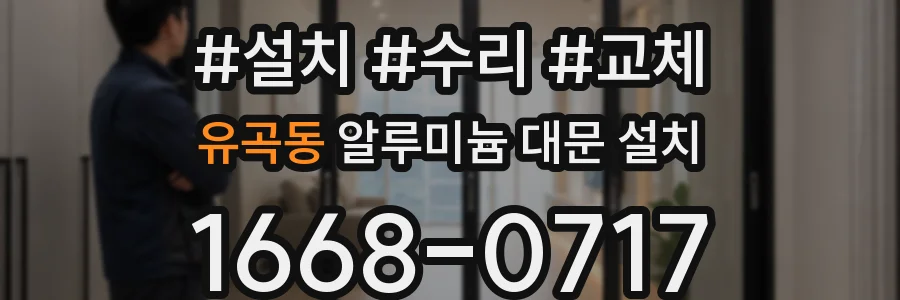 유곡동 알루미늄 대문 설치