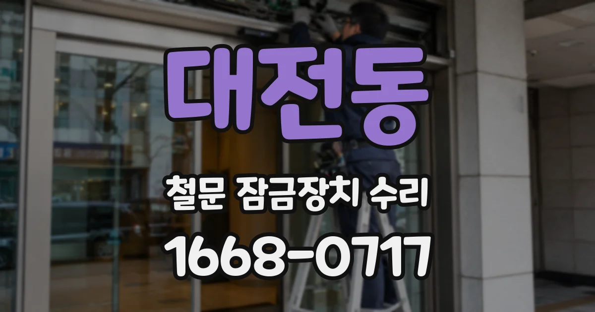 대전동 철문 잠금장치 수리