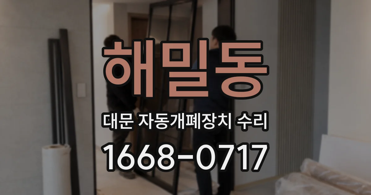 해밀동 대문 자동개폐장치 수리