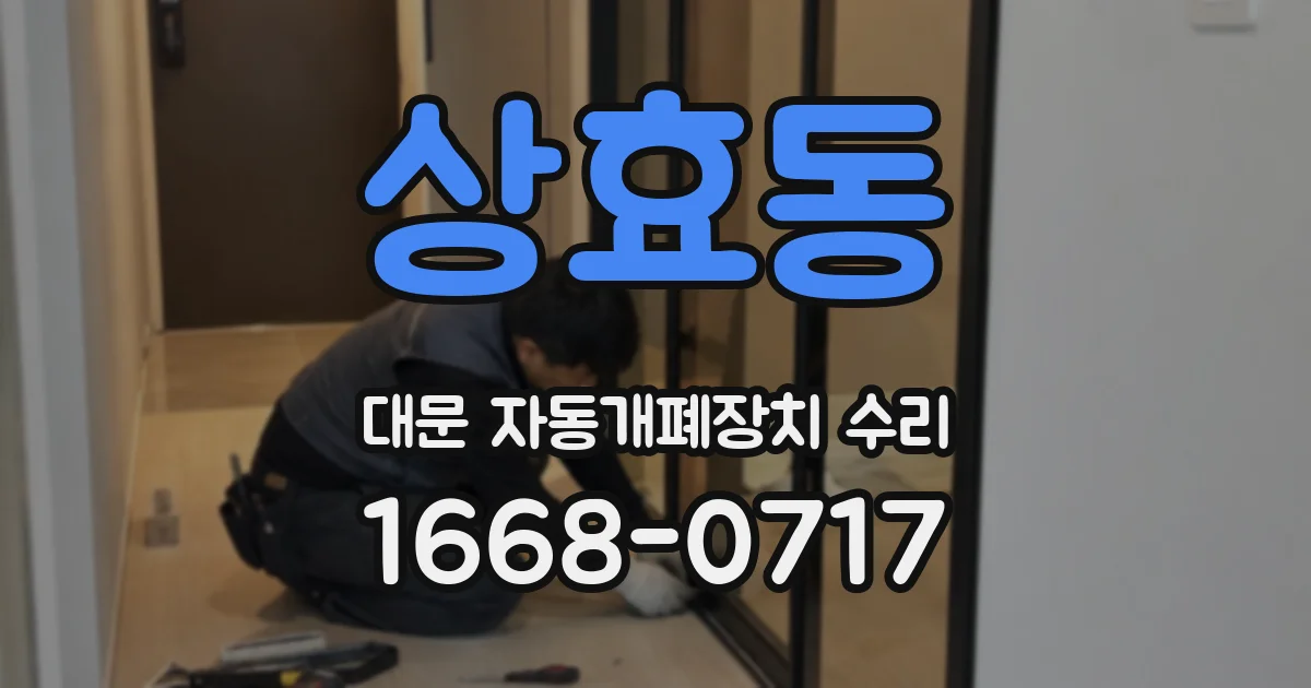 상효동 대문 자동개폐장치 수리