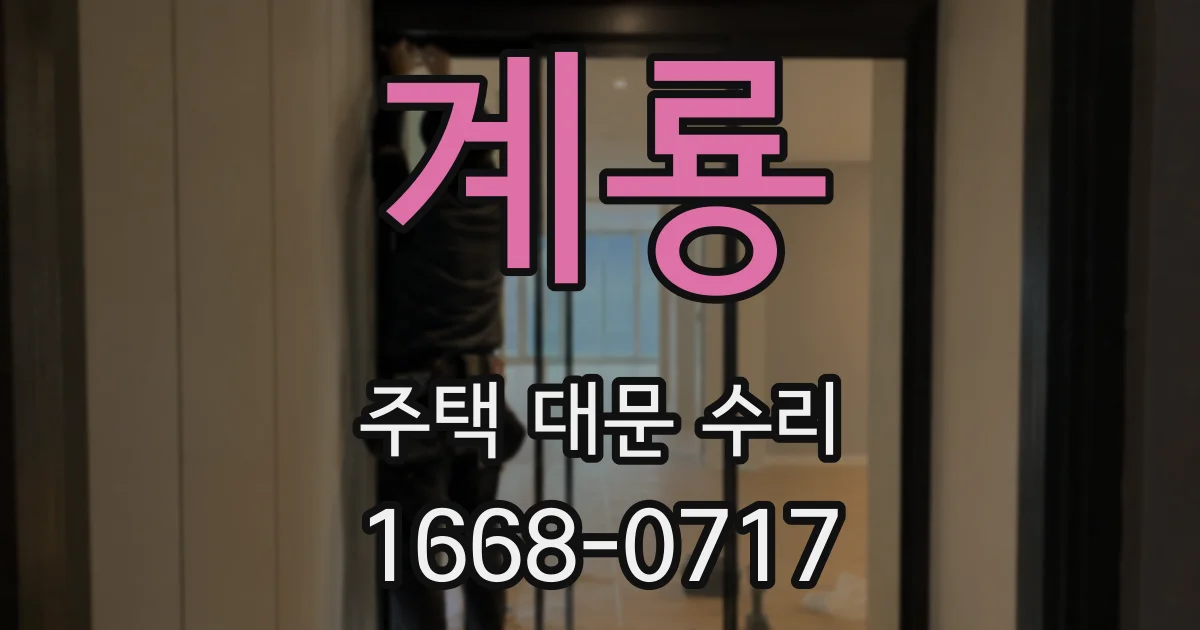 계룡 주택 대문 수리