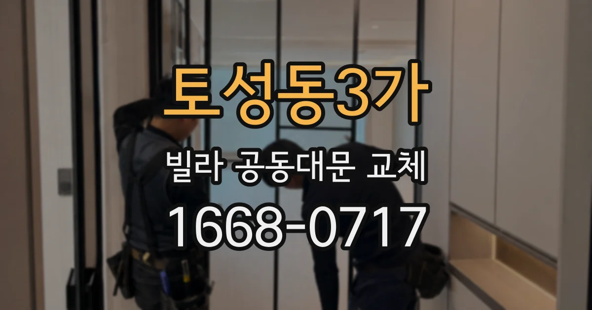 토성동3가 빌라 공동대문 교체