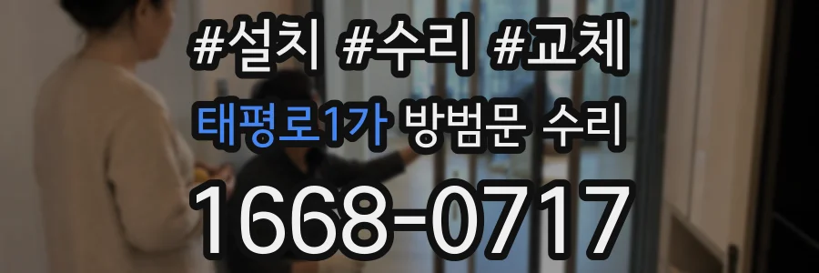 태평로1가 방범문 수리
