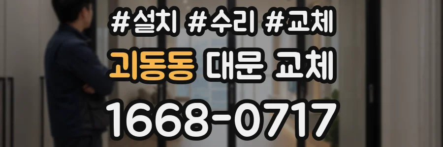 괴동동 대문 교체