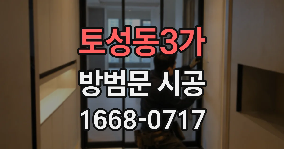 토성동3가 방범문 시공