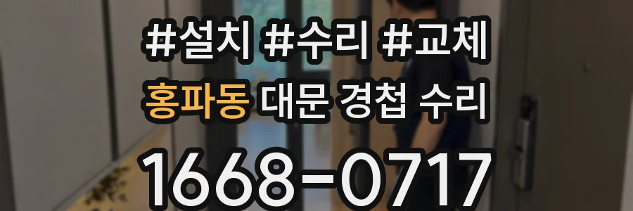 홍파동 대문 경첩 수리
