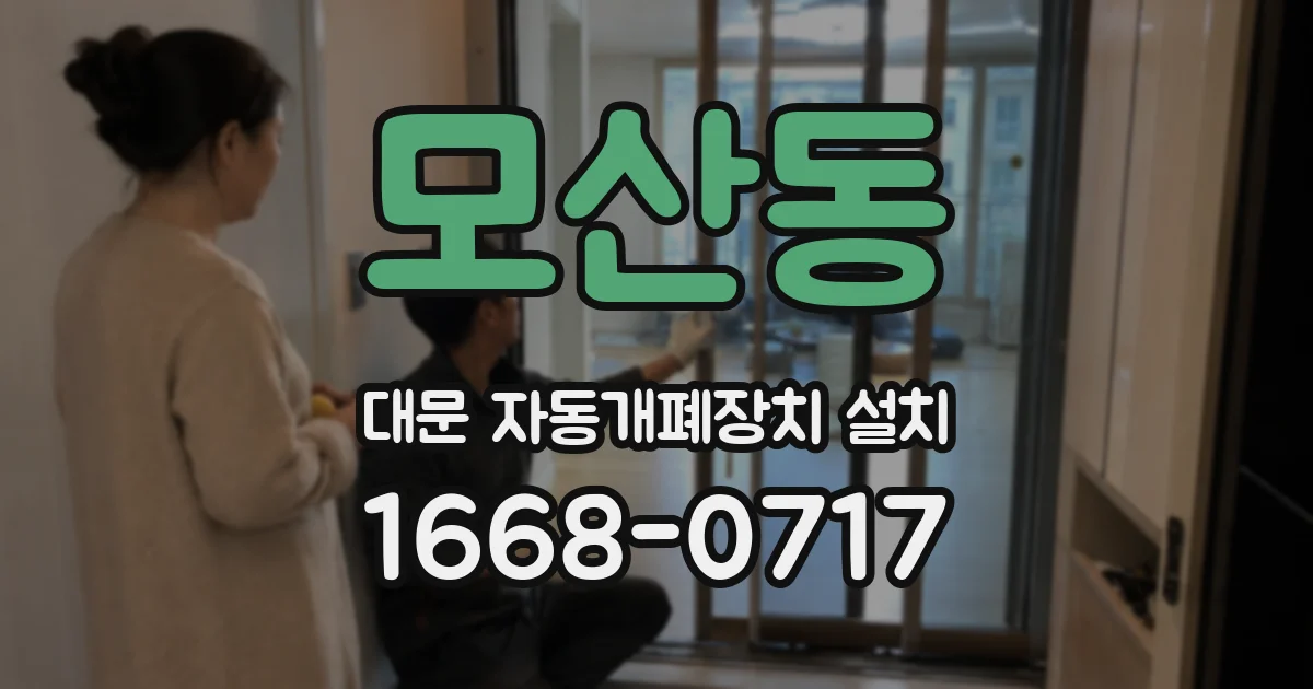 모산동 대문 자동개폐장치 설치