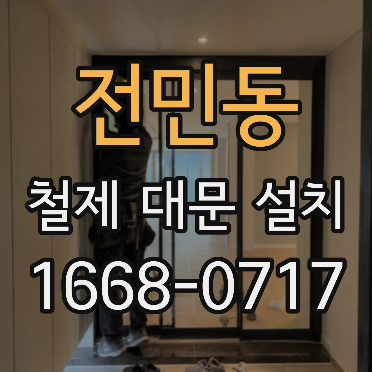 전민동 철제 대문 설치