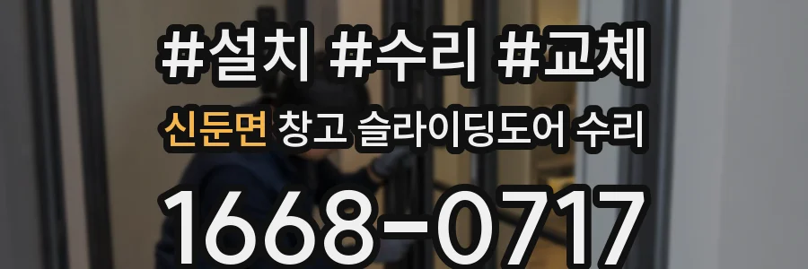 신둔면 창고 슬라이딩도어 수리