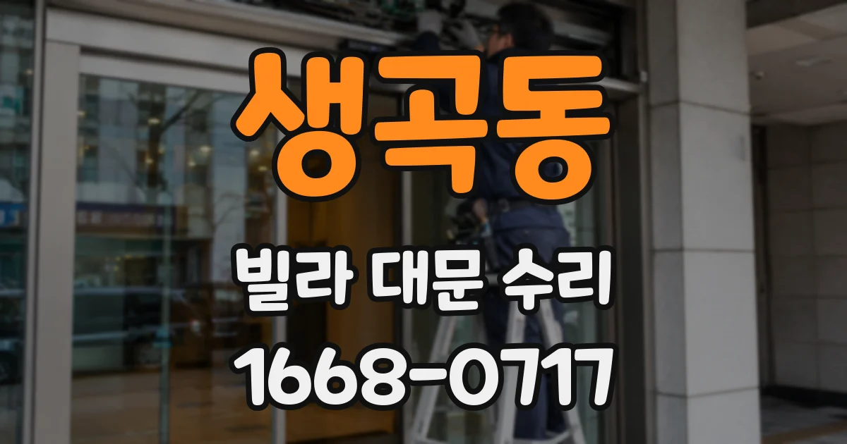 생곡동 빌라 대문 수리