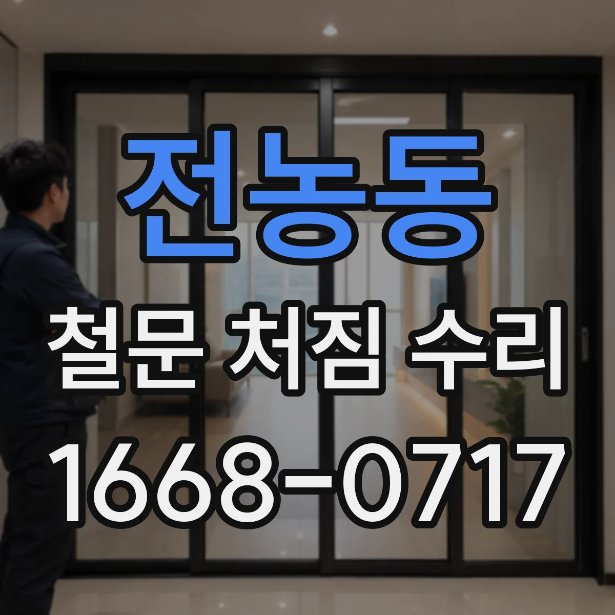 전농동 철문 처짐 수리