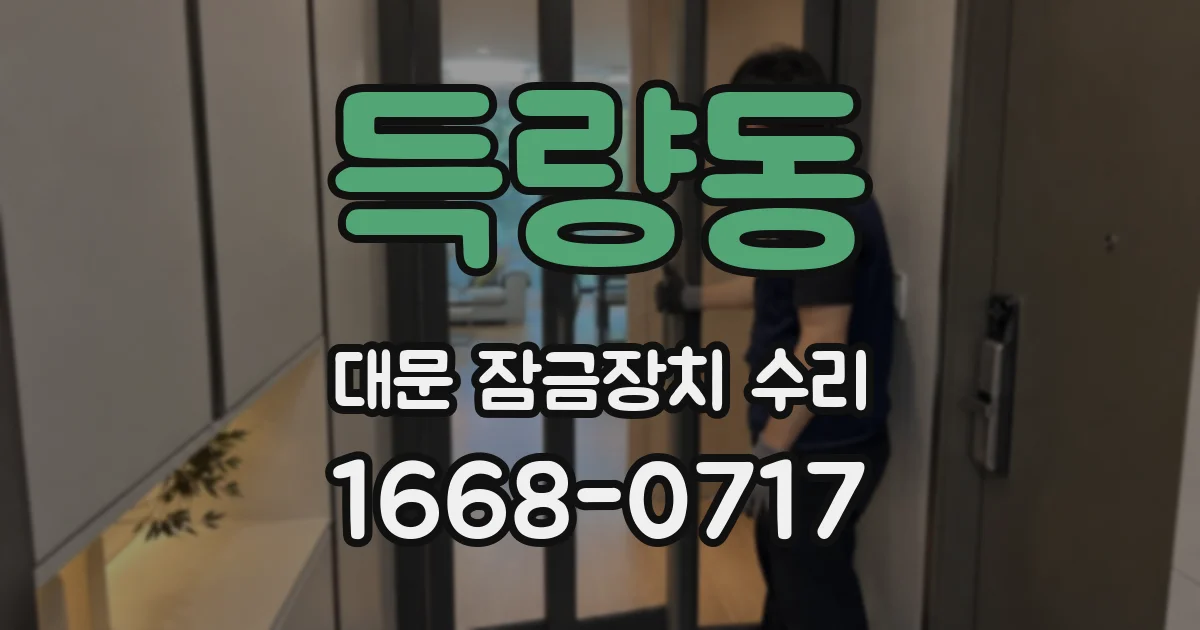 득량동 대문 잠금장치 수리