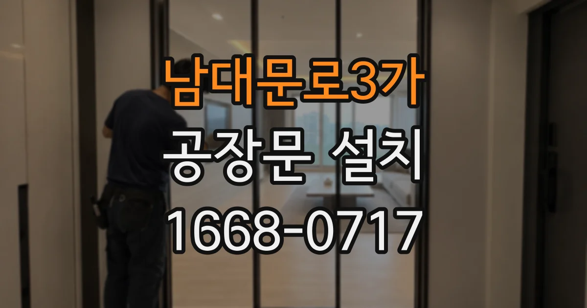 남대문로3가 공장문 설치