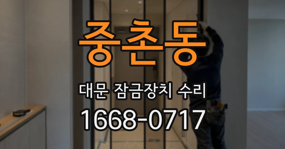 중촌동 대문 잠금장치 수리