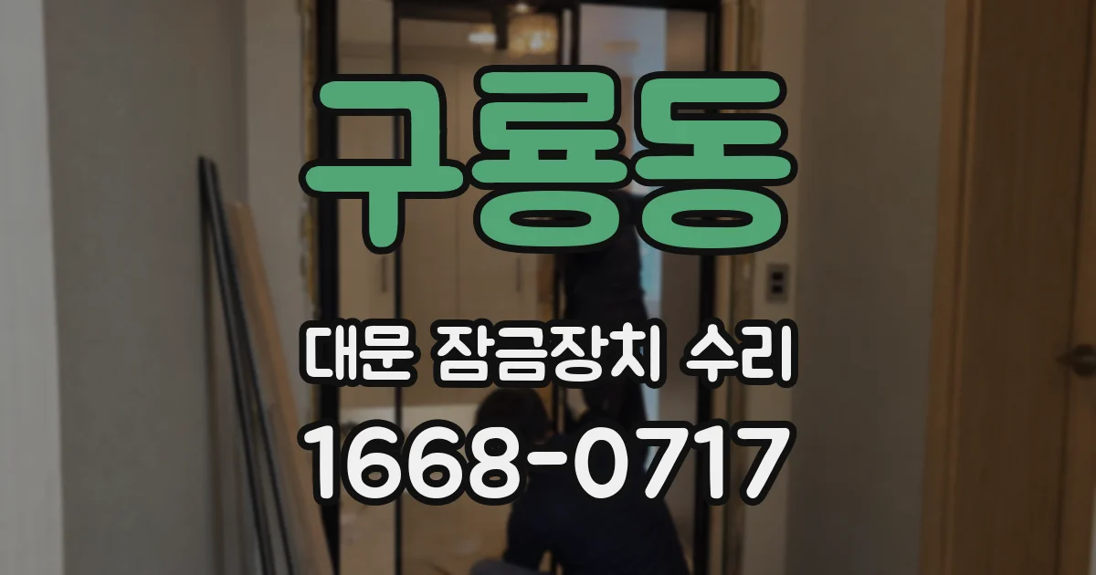 구룡동 대문 잠금장치 수리
