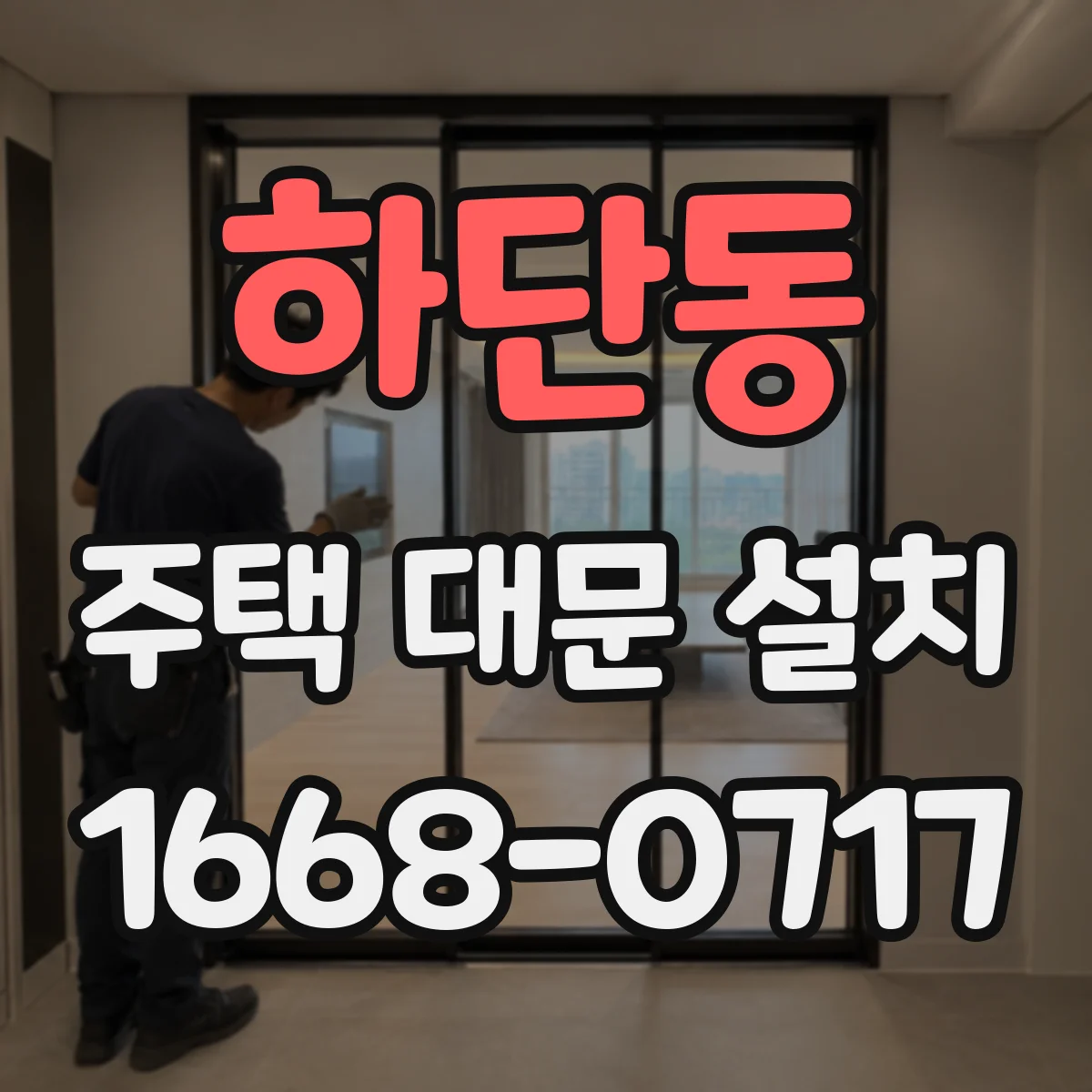 하단동 주택 대문 설치