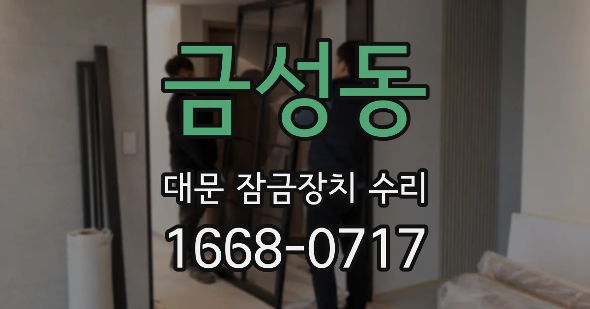 금성동 대문 잠금장치 수리