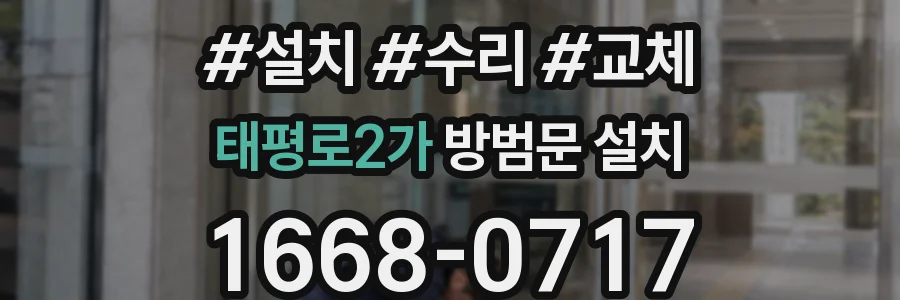 태평로2가 방범문 설치