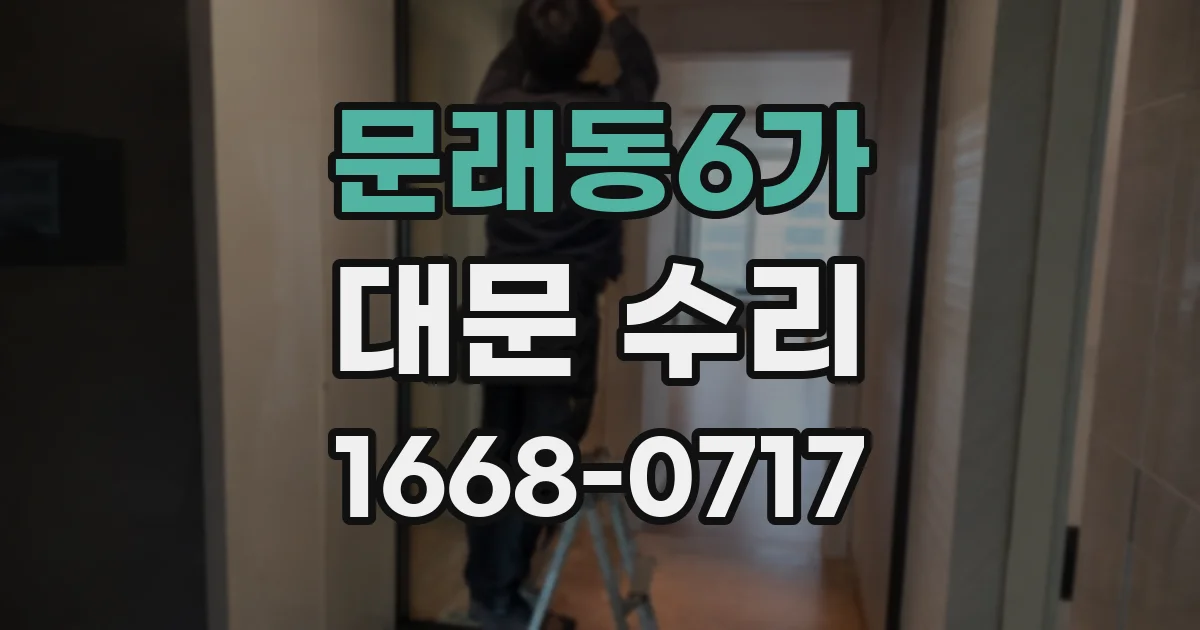 문래동6가 대문 수리