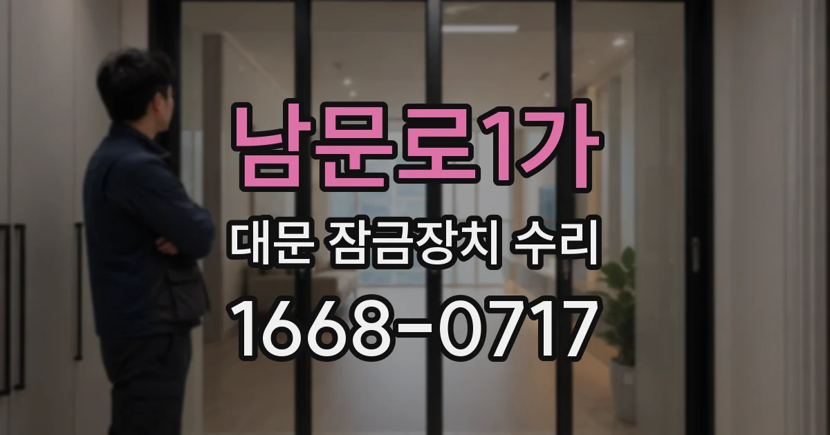 남문로1가 대문 잠금장치 수리