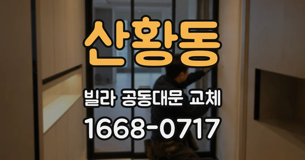 산황동 빌라 공동대문 교체