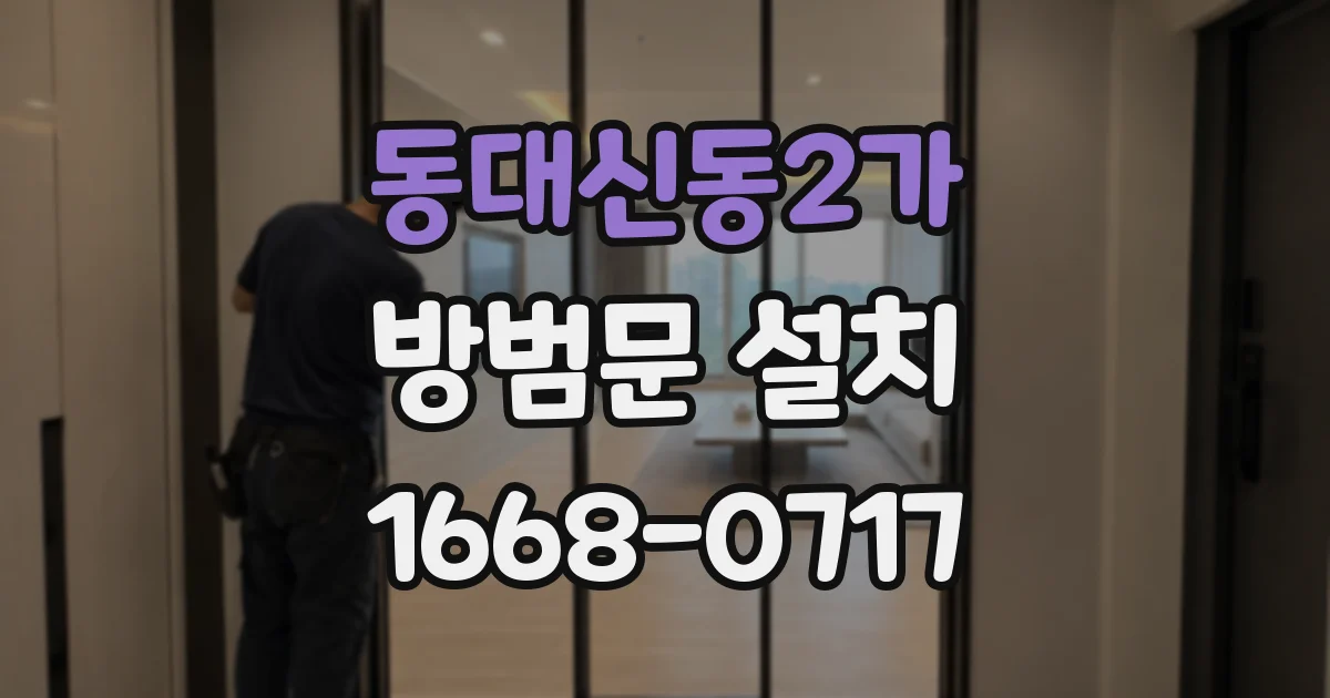동대신동2가 방범문 설치