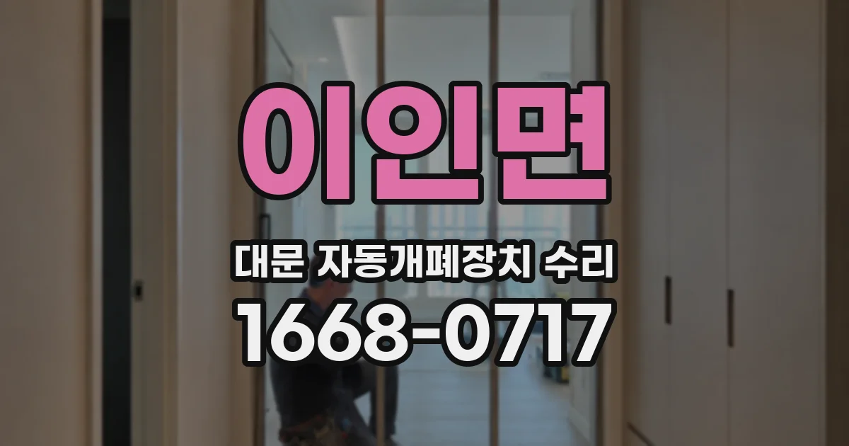 이인면 대문 자동개폐장치 수리