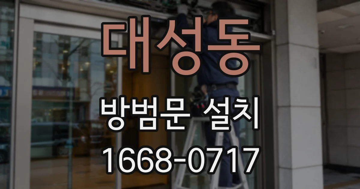대성동 방범문 설치