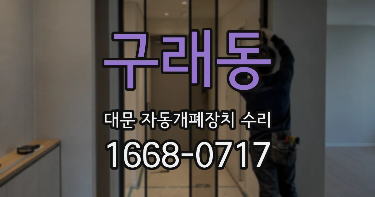 구래동 대문 자동개폐장치 수리